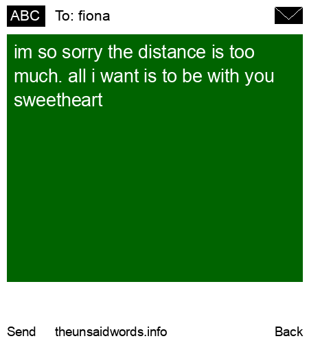 unsent message to fiona