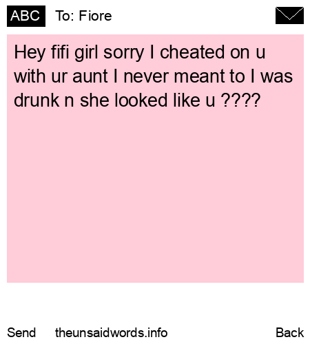 unsent message to Fiore 