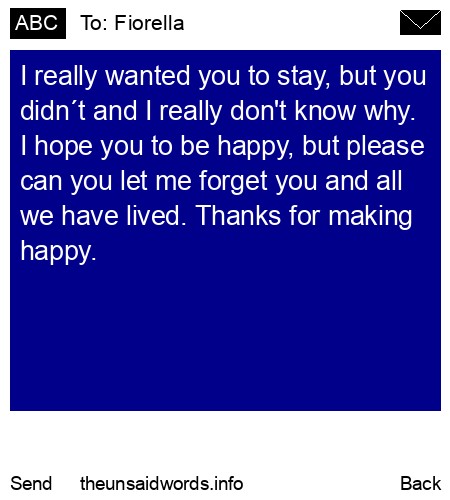 unsent message to Fiorella