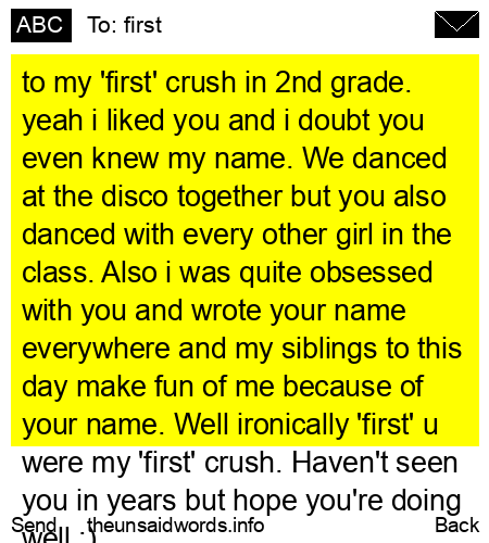 unsent message to first