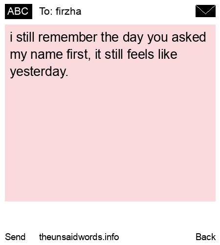 unsent message to firzha