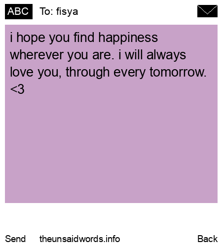 unsent message to fisya