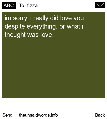 unsent message to fizza