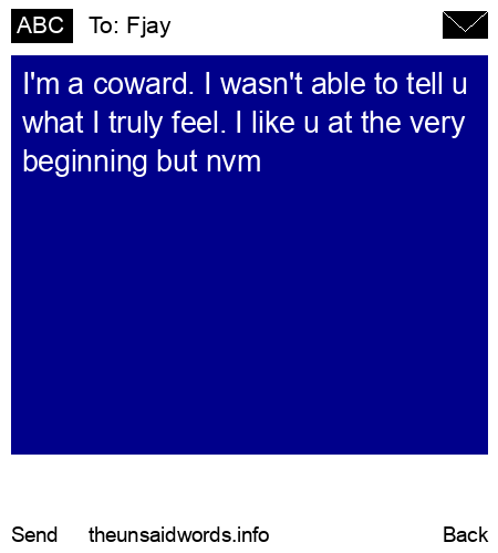 unsent message to Fjay