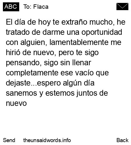 unsent message to Flaca
