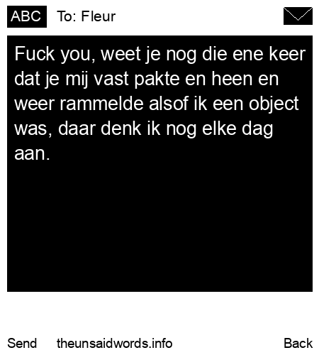 unsent message to Fleur