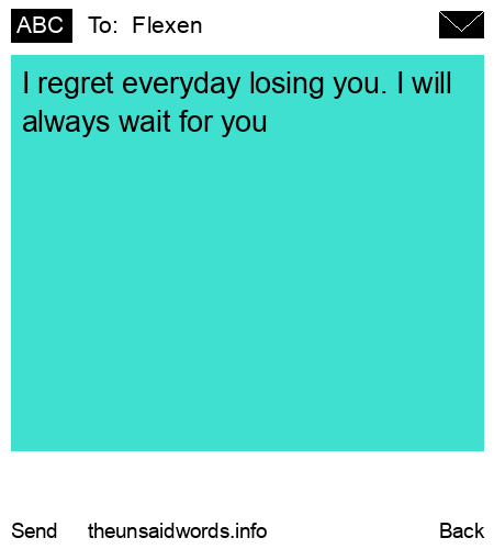 unsent message to  Flexen