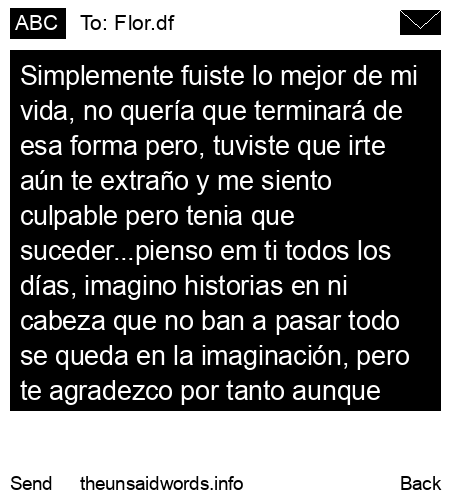 unsent message to Flor.df