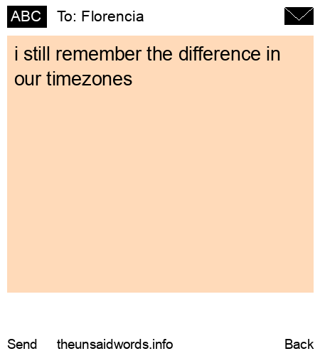 unsent message to Florencia