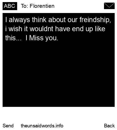 unsent message to Florentien
