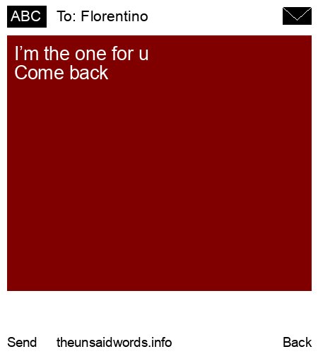 unsent message to Florentino 