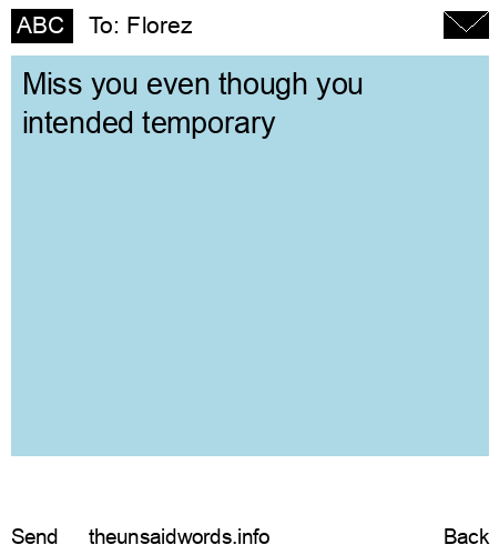 unsent message to Florez