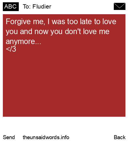 unsent message to Fludier