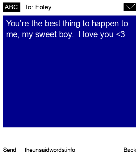 unsent message to Foley