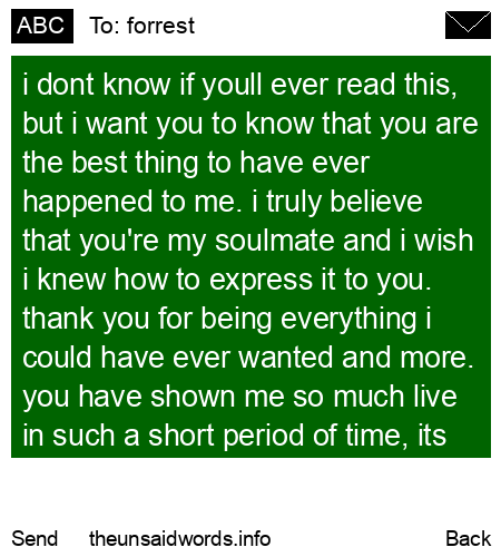 unsent message to forrest