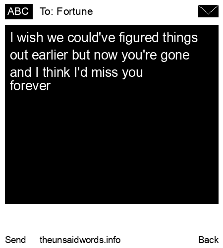 unsent message to Fortune 