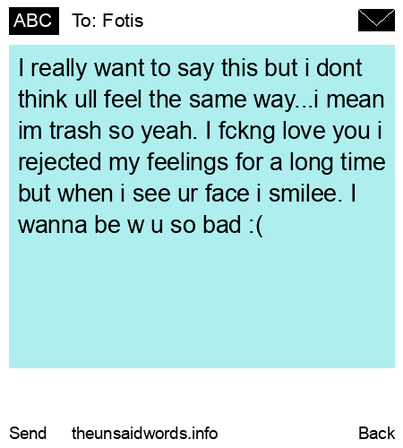 unsent message to Fotis