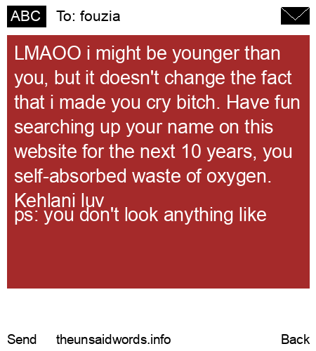 unsent message to fouzia