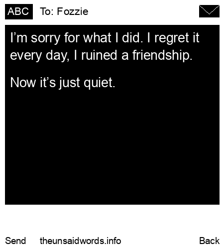 unsent message to Fozzie