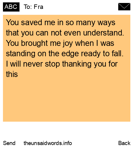 unsent message to Fra