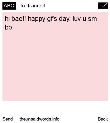 unsent message to franceil 