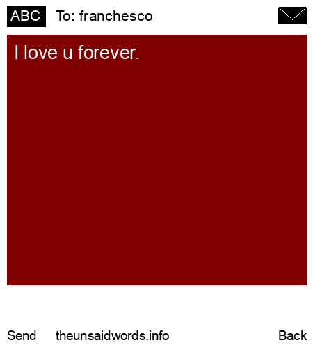 unsent message to franchesco