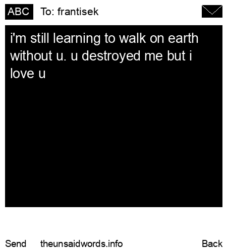 unsent message to frantisek