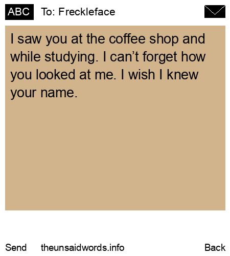 unsent message to Freckleface