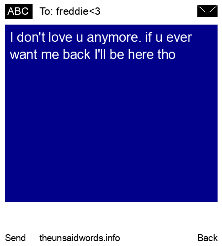 unsent message to freddie<3