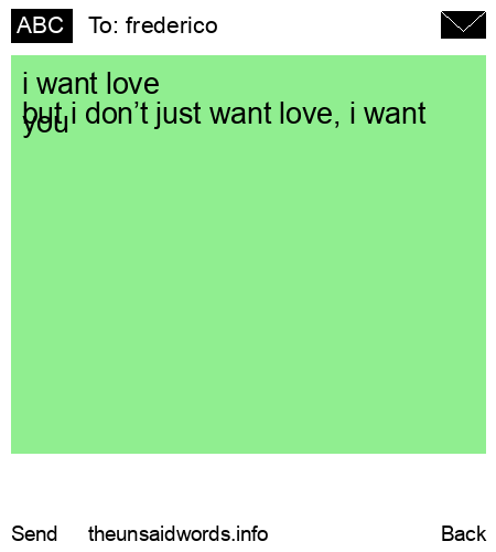 unsent message to frederico