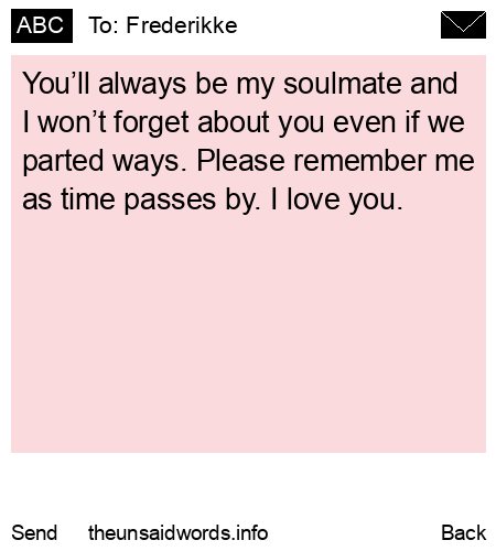 unsent message to Frederikke