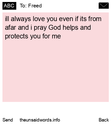 unsent message to Freed
