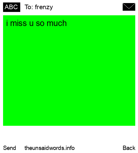 unsent message to frenzy 