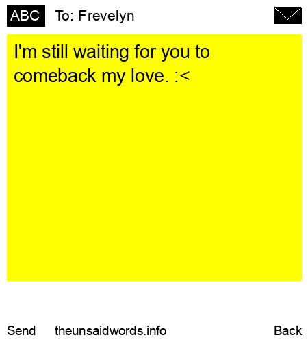 unsent message to Frevelyn 