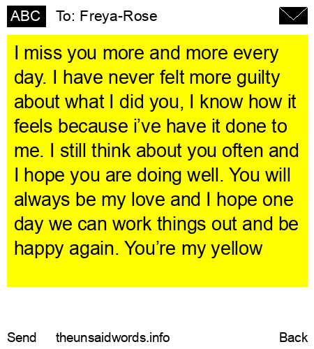 unsent message to Freya-Rose