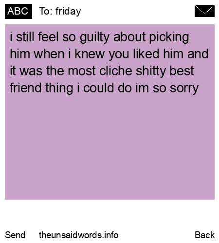 unsent message to friday