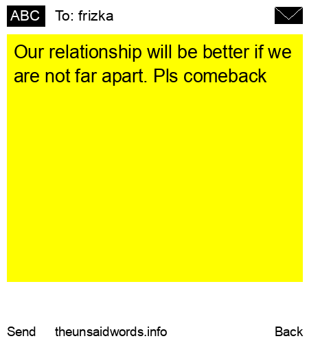 unsent message to frizka