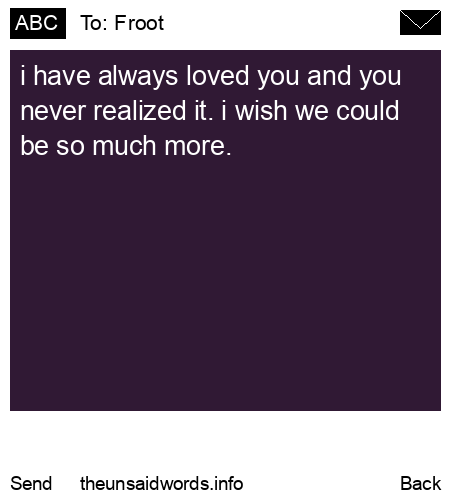 unsent message to Froot