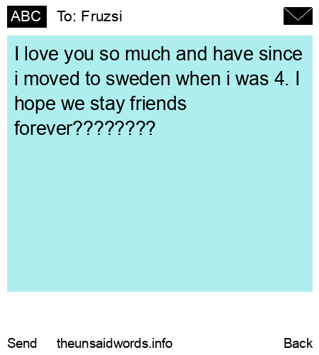 unsent message to Fruzsi