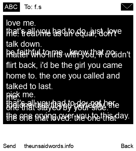 unsent message to f.s