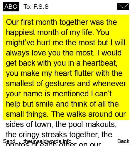 unsent message to F.S.S