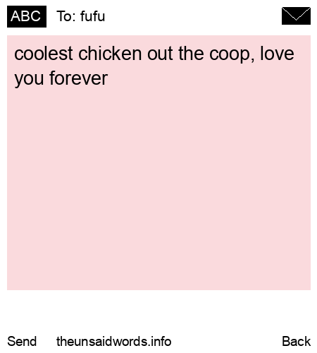 unsent message to fufu