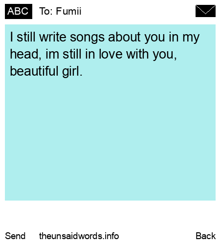 unsent message to Fumii