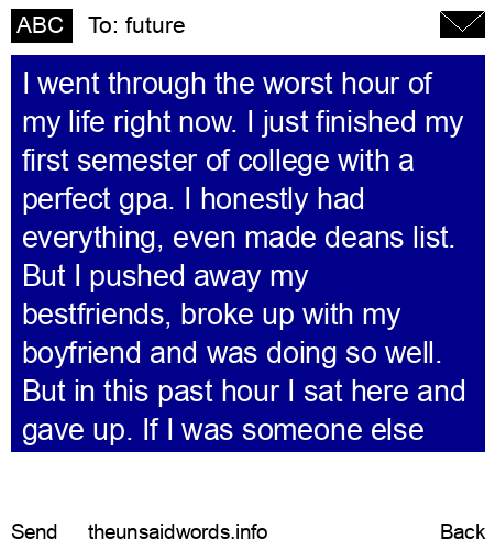unsent message to future