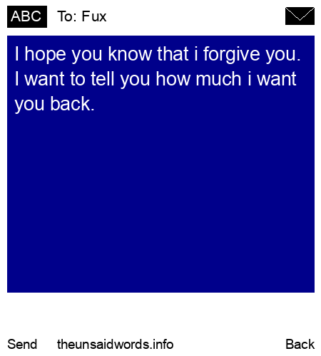 unsent message to Fux