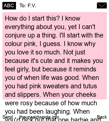 unsent message to F.V.