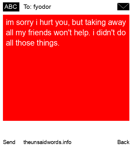 unsent message to fyodor