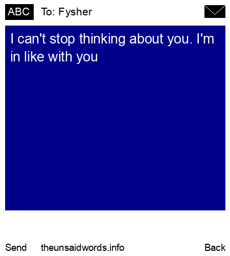 unsent message to Fysher