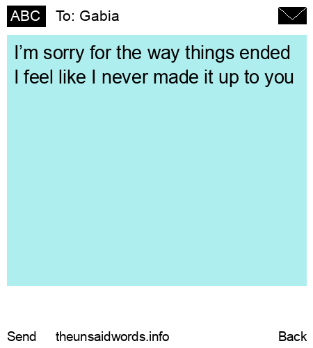 unsent message to Gabia