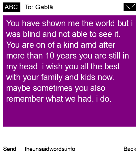unsent message to Gablä